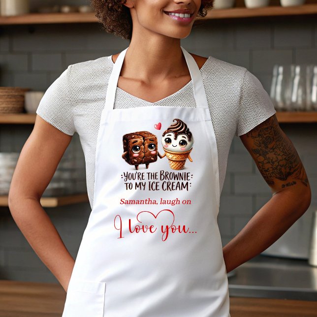 Meilleur Cadeau de la Saint-Valentin Tablier Nourr (Best Valentine’s Gift Funny Food Apron Custom Name)