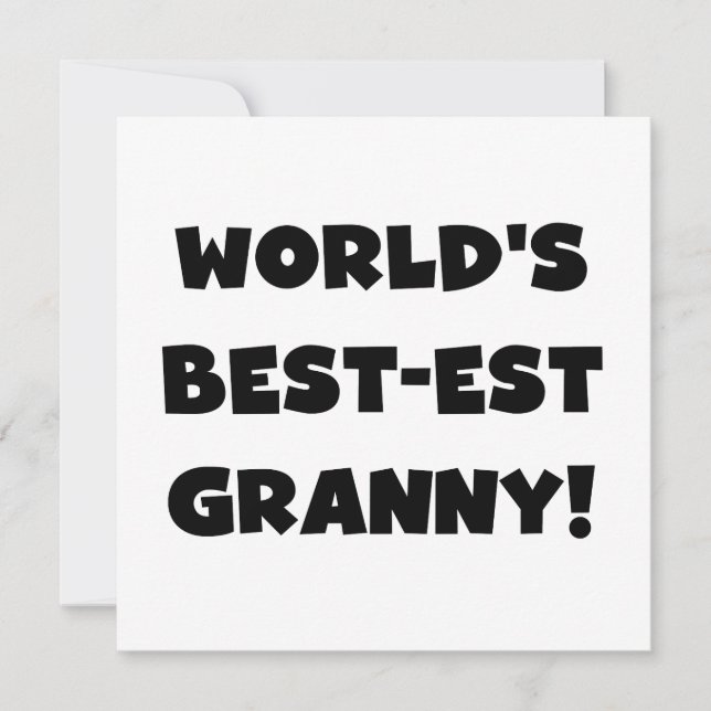 Meilleur cadeau Granny Black Text Tshirts du monde (Devant)