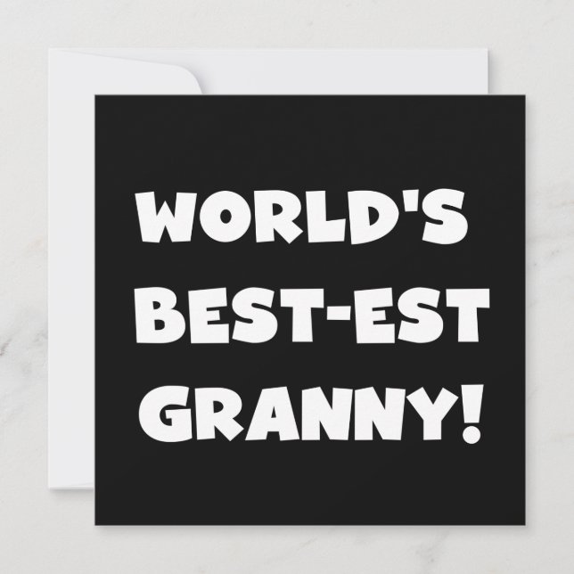 Meilleur cadeau Granny White Text Tshirts du monde (Devant)