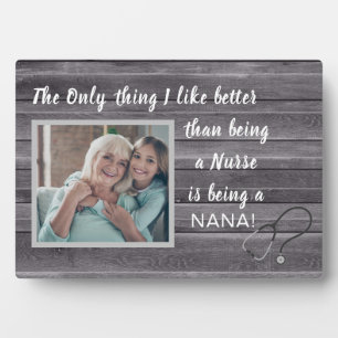Meilleur cadeau ! Plaque photo Nurse-Nana