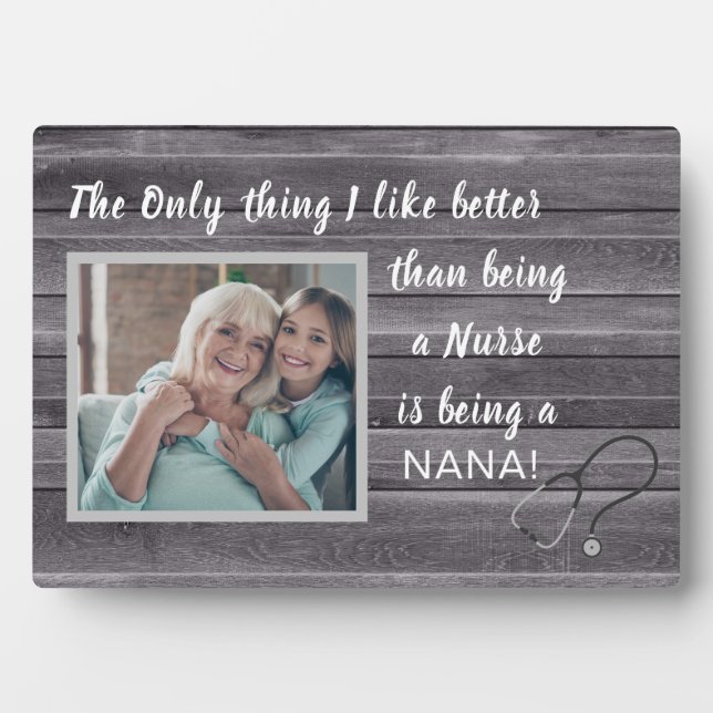 Meilleur cadeau ! Plaque photo Nurse-Nana (Devant)