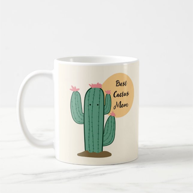 Meilleur Cadeau Tasse à Café Maman Cactus (Gauche)