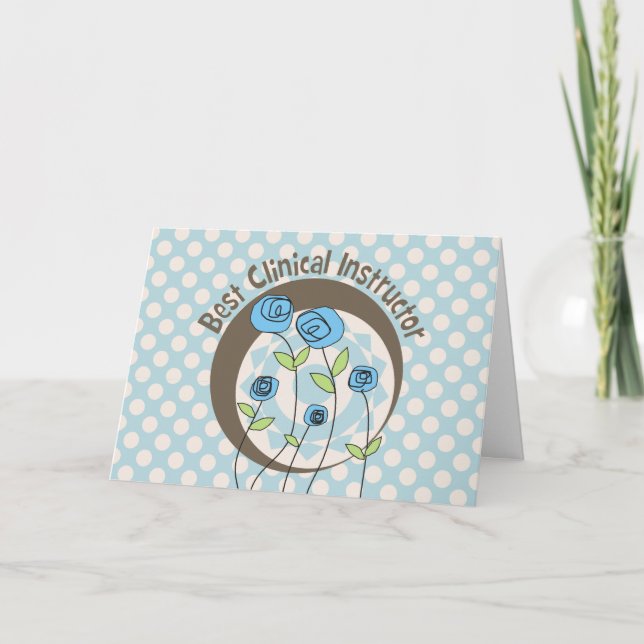 Meilleur Carte de remerciements d'instructeur clin (Devant)