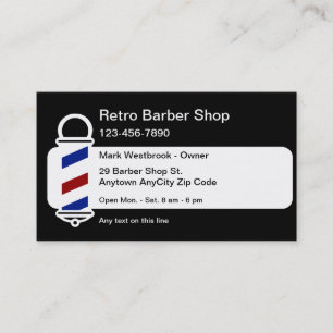 Meilleur Carte de visite de salon de coiffure rét