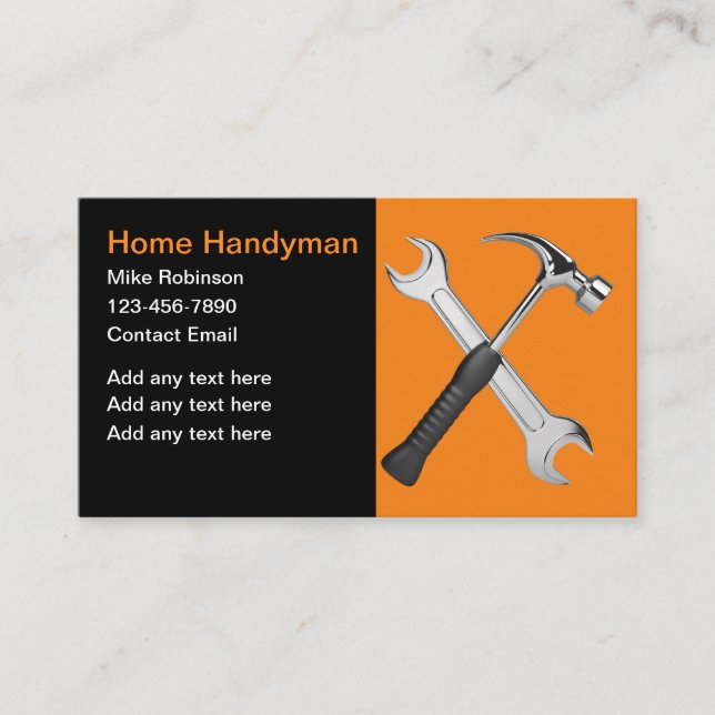 Meilleur Carte de visite Handyman Bold