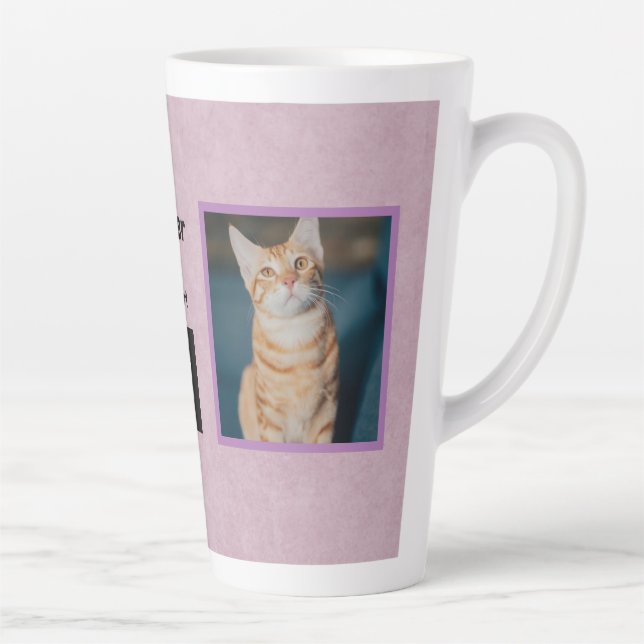 Meilleur Cat Maman jamais | Nom/Photos Mug en latt (Droite)