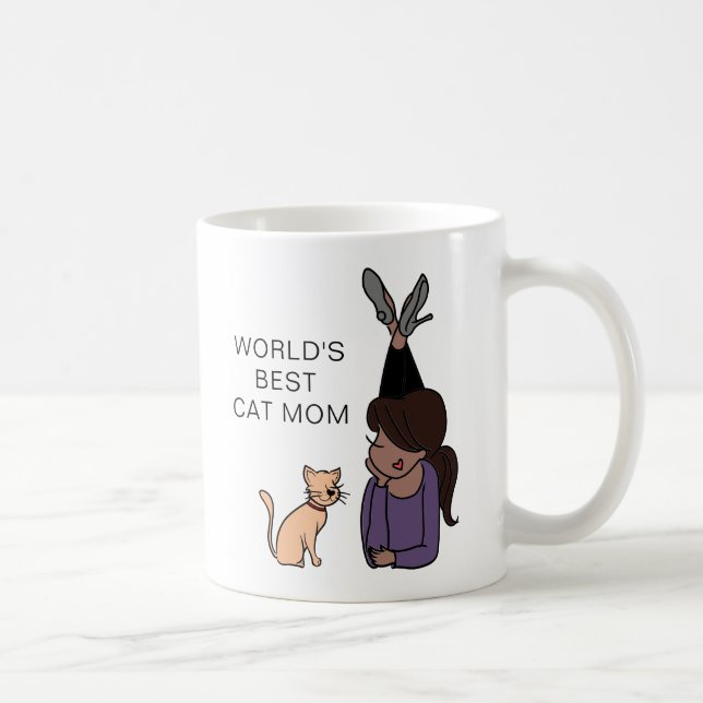 Meilleur Cat Mom Coffee Mug au monde (Droite)