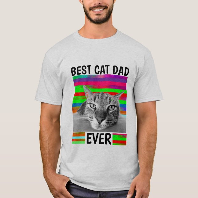 MEILLEUR CHAT DAD JAMAIS MENS T-SHIRTS (Devant)