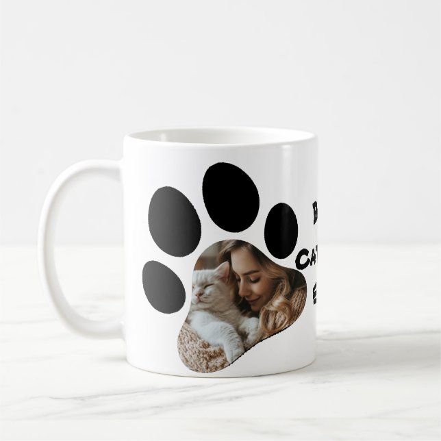Meilleur chat Maman Ever Mug - Custom Empreinte de (Gauche)