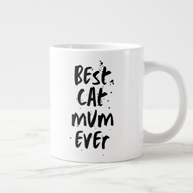 Meilleur chat Maman Jamais Moderne Simple Mug tend (Droite)