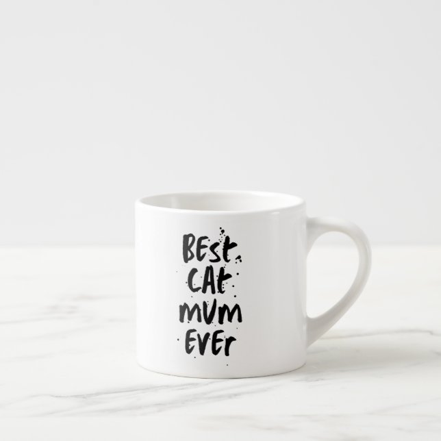 Meilleur chat Maman Jamais Moderne Simple Mug tend (Droite)
