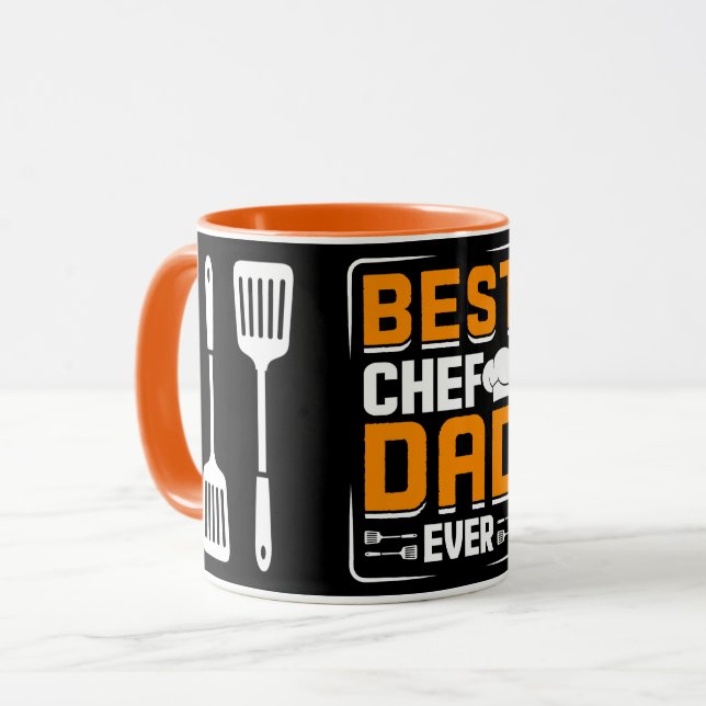 Meilleur chef et papa Jamais Café Mug (Devant gauche)