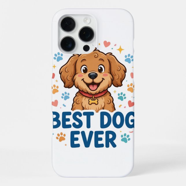Meilleur chien du monde Coque iPhone 16 Pro Max (Verso)