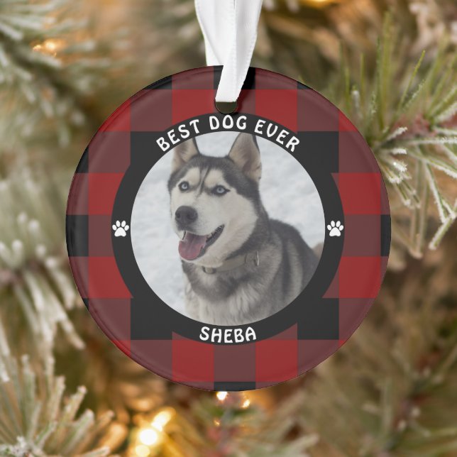 MEILLEUR CHIEN JAMAIS Rouge Plaid Personnalisé (Arbre)