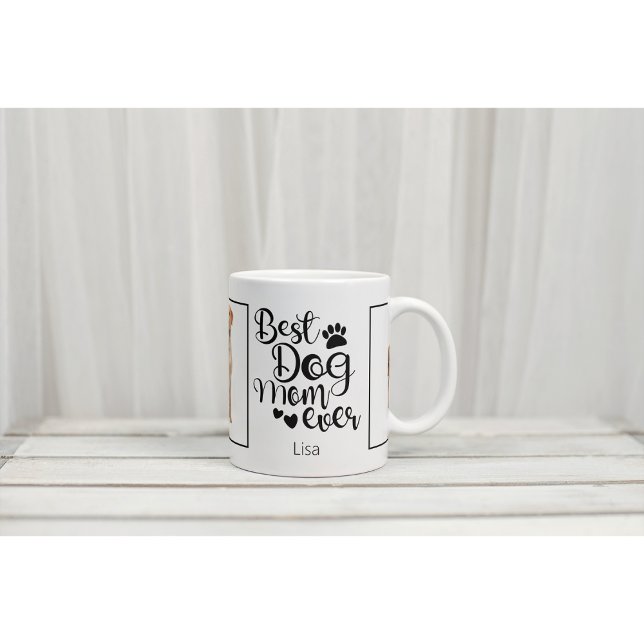 Meilleur Chien Maman Jamais Photo Café Mug (Créateur téléchargé)