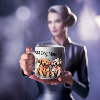 "Meilleur chien maman/papa jamais" cadeau Mug pers
