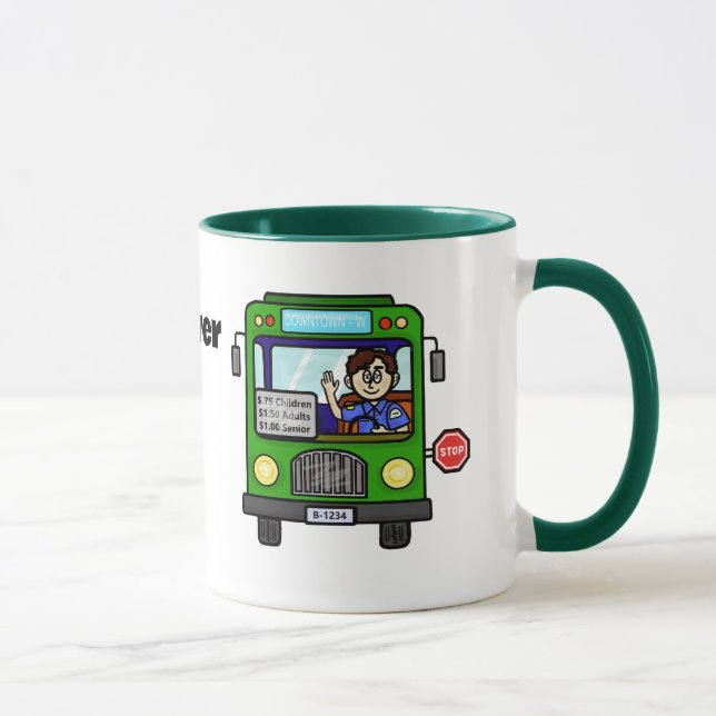 Meilleur conducteur de bus masculin Customisé Mug (Droite)