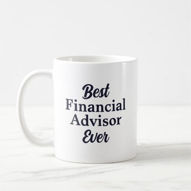 Meilleur conseiller financier jamais Mug avec défi (Gauche)
