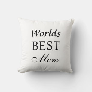 Meilleur Coussin maman du monde sur blanc et noir