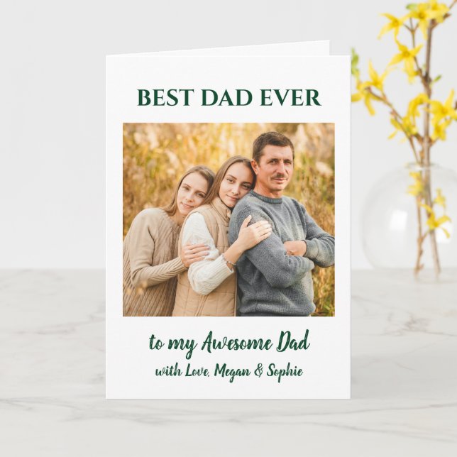 Meilleur DAD jamais | HEUREUSE carte d'anniversair (Fleur jaune)