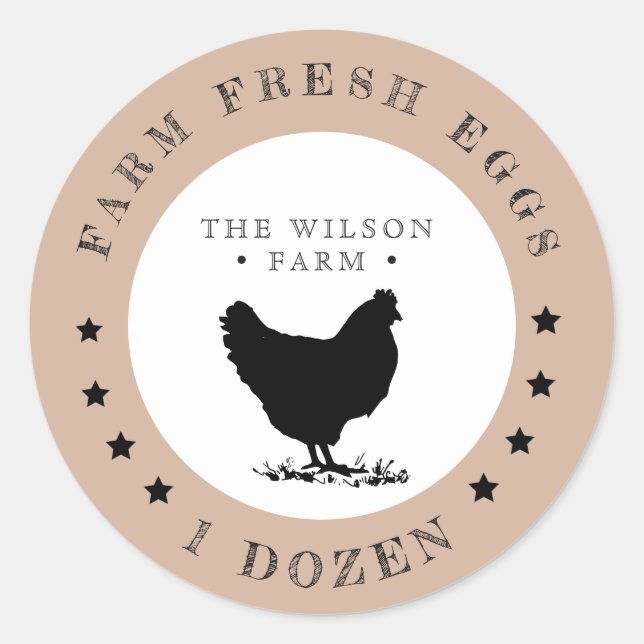 meilleur des étoiles de la ferme Sticker Oeuf Cart (Devant)