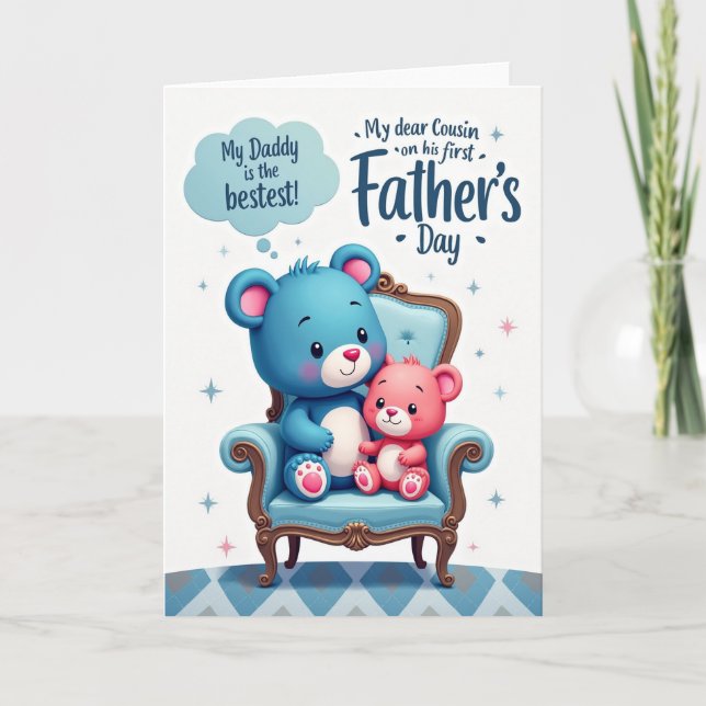 Meilleur des papas ours en peluche carte (Devant)