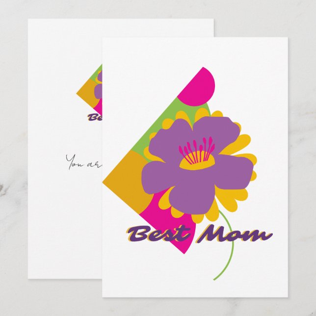 Meilleur design coloré tendance pour maman (Devant / Derrière)