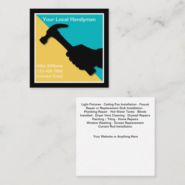 Meilleur design unique de cartes de visite pour en (Devant / Derrière)