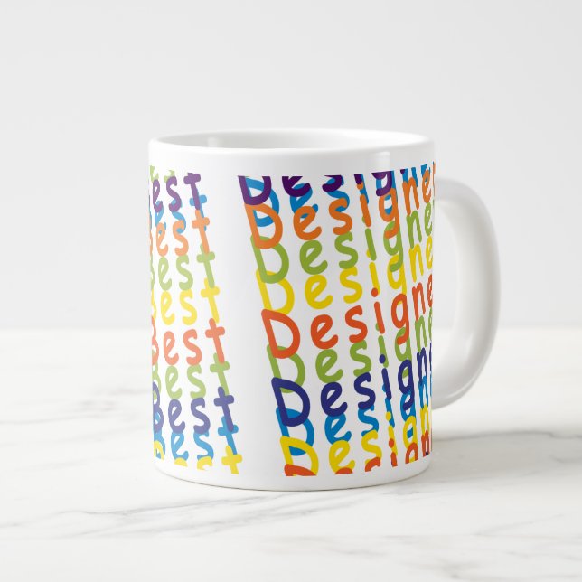Meilleur designer du monde - Mug géant (Devant droit)