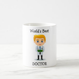 Meilleur docteur Cute Blonde Male docteur tasse du