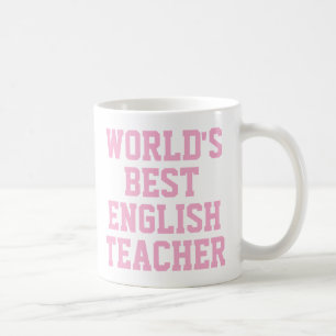 Meilleur Enseignant Anglais Cadeau Mug Pink