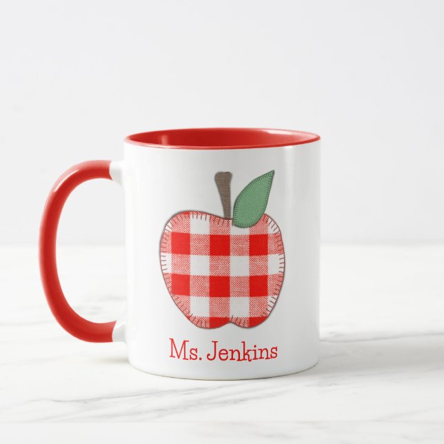 Meilleur Enseignant au monde Pomme Mug (Gauche)