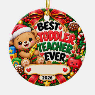Meilleur enseignant de tout-petits Noël Ornement 2