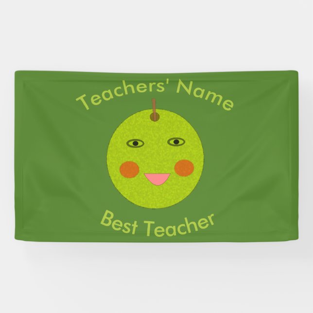 Meilleur enseignant Happy Apple bannière personnal (Horizontal)