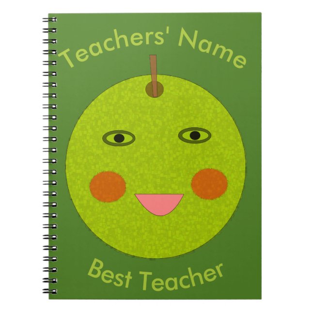 Meilleur enseignant Happy Apple Carnet personnalis (Devant)
