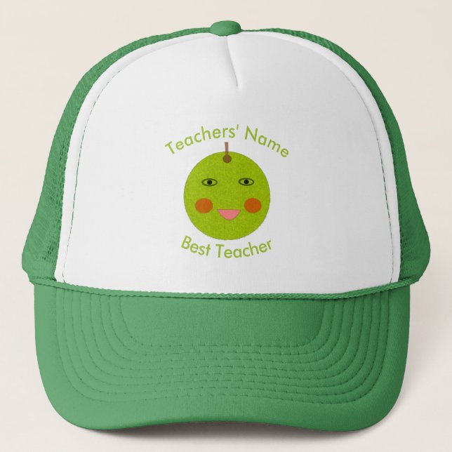 Meilleur enseignant Happy Apple Casquette (Devant)