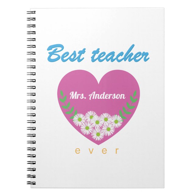 Meilleur enseignant jamais carnet (Devant)
