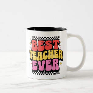 Meilleur Enseignant Jamais Gras Retro Colorful Mug