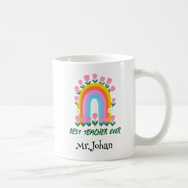 Meilleur enseignant jamais Rainbow Mug (Droite)