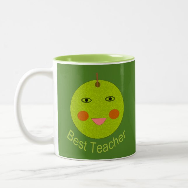 Meilleur enseignant Joyeux Apple Mug (Gauche)