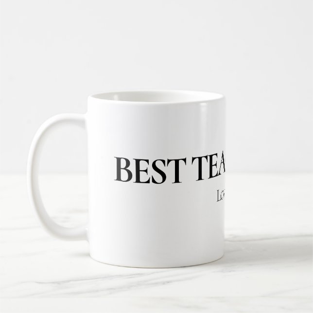 Meilleur Enseignant Mug Personnalisé (Gauche)