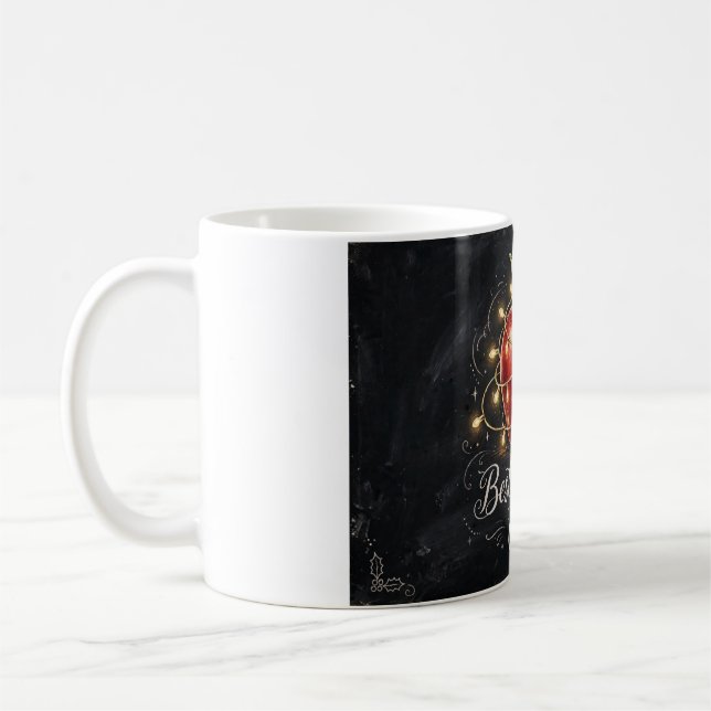 Meilleur Enseignant — Mug Pomme de Noël (Gauche)