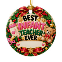 Meilleur enseignant pour nourrissons Noël Ornement