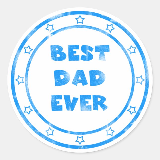 Meilleur Étiquette De Timbre De Grunge De Papa (Devant)