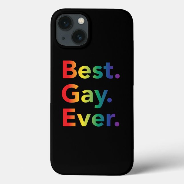 Meilleur étui pour iPhone drapeau arc-en-ciel LGBT (Verso)
