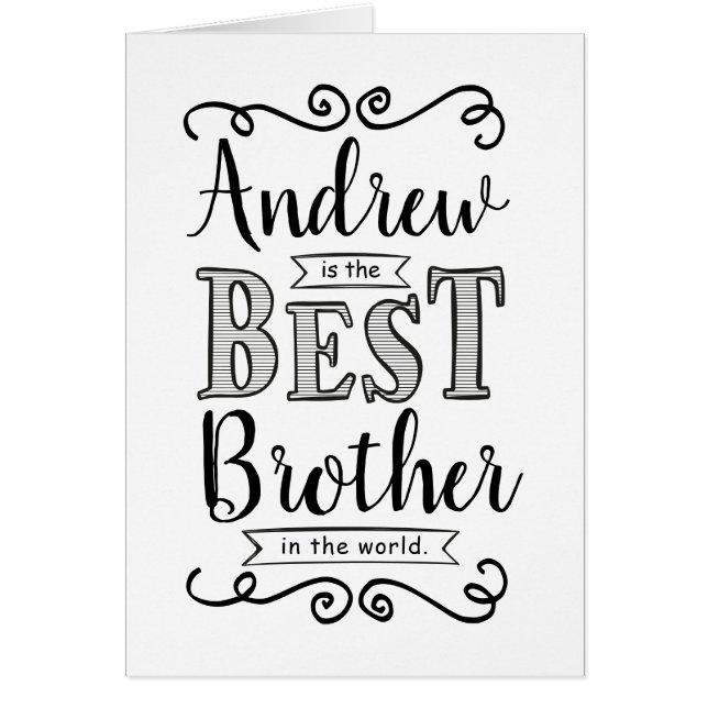 Meilleur Frère dans le monde Anniversaire (Devant)