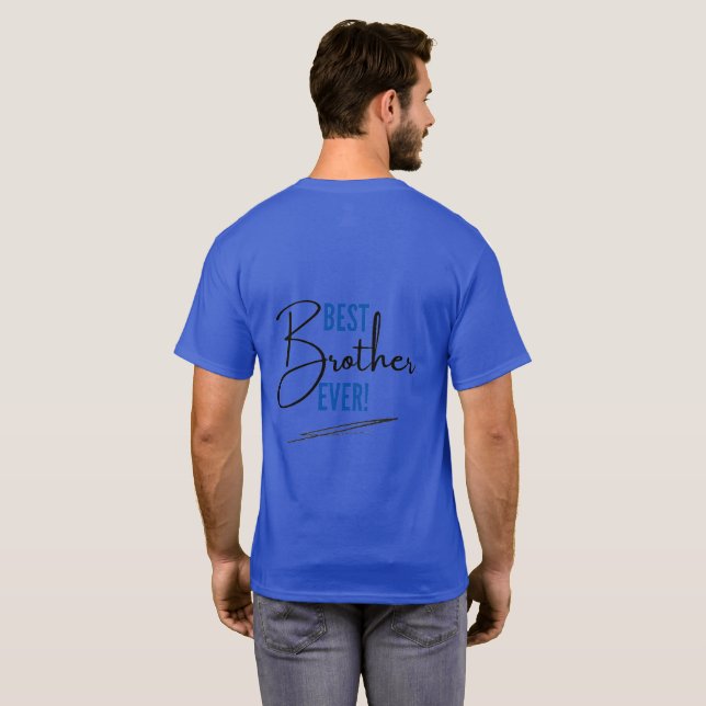 Meilleur Frère Du Monde T-Shirt De Base Foncé (Dos entier)