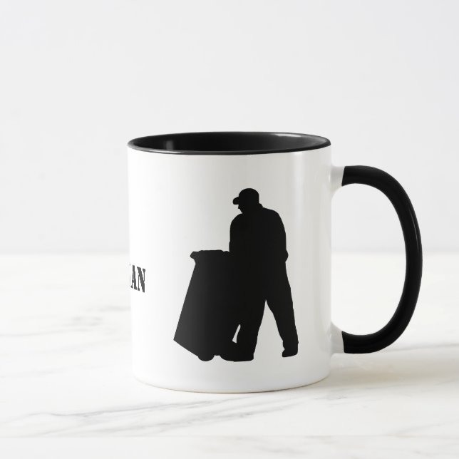 Meilleur Garbage Man Silhouette Mug (Droite)