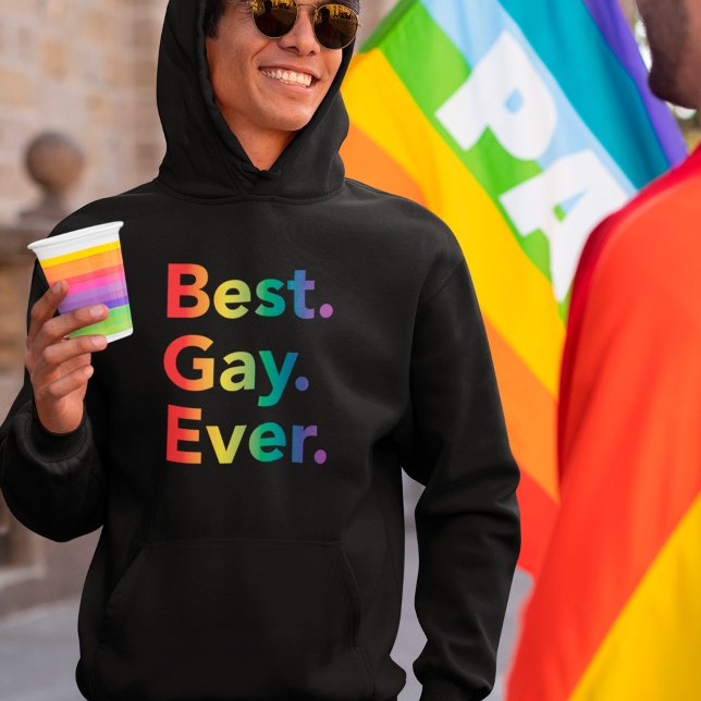 Meilleur Gay Ever LGBT Rainbow Flag Sweat - shirt  (Créateur téléchargé)