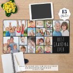 Meilleur grand-mère toujours 15 photo Collage pers<br><div class="desc">Pour le BEST GRANDMA EVER, créez un tapis de bureau photo en utilisant ce modèle de collage photo unique facile à télécharger avec 15 images de différentes formes et tailles et un titre modifiable à remplacer par son surnom grand-mère dans votre choix de texte et de couleurs arrière - plans....</div>